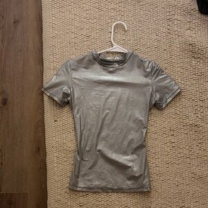SKIMS Silver Metallic Top